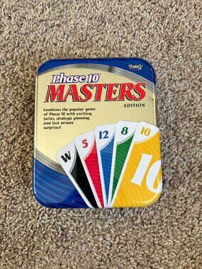 Fundex Phase 10 Ten Masters Edition Tin 2009 Fundex Game **Complete** &Like New